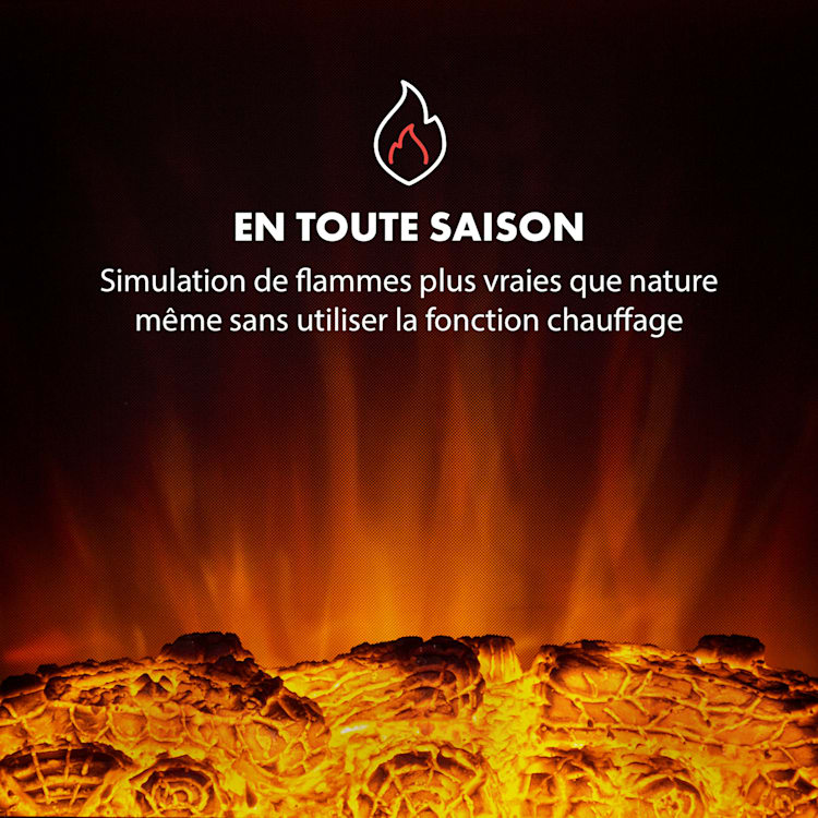 Cheminée électrique Kamini FXL insert 1000/2000W 2W LED