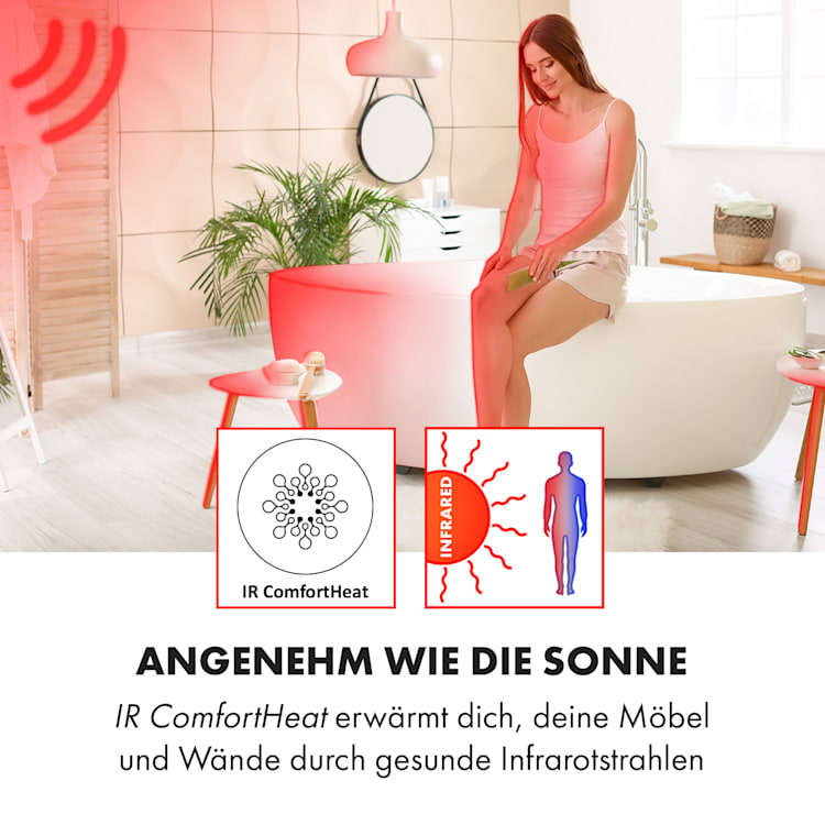 Hot Spot Crystal Reflect Smart radiateur infrarouge 850 W appli minuterie miroir