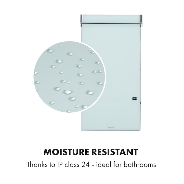 Hot Spot Crystal Spotless Smart Panel calefactor infrarrojo de 750W App Blanco Vidrio Espejado