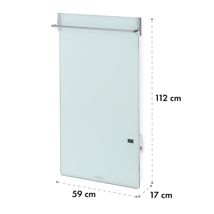 Hot Spot Crystal Spotless Smart Panel calefactor infrarrojo de 750W App Blanco Vidrio Espejado