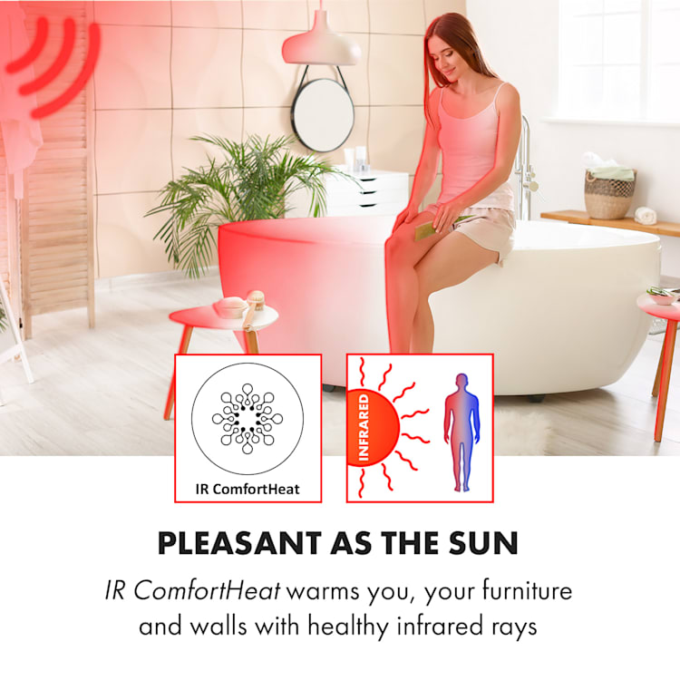 Hot Spot Crystal Spotless Smart, infravörös hősugárzó, 750 W, alkalmazás, fekete Fekete