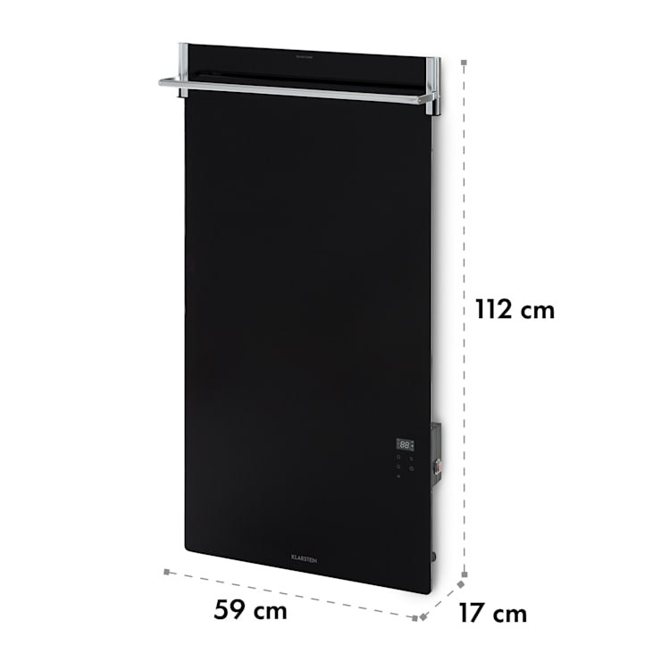 Hot Spot Crystal Spotless Smart, infravörös hősugárzó, 750 W, alkalmazás, fekete Fekete
