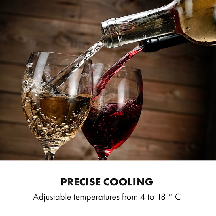 Vinamour 48 Uno, vinoteka, 128 l, 48 boca, 3 police, 4 - 18 ° C, nehrđajući čelik 48 boca | 1 | Crna