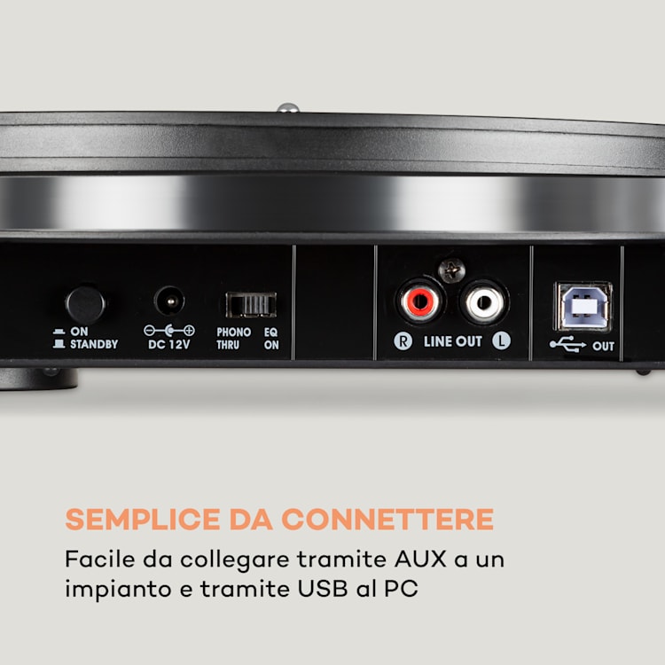 Pureness giradischi acrilico 33 1/3 + 45 giri/min preamplificatore Trasparente