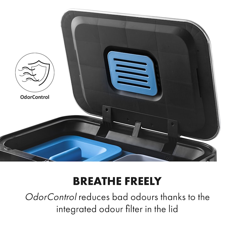 Touchless Ultraclean, odpadkový kôš so senzorom, 60 l, 3 nádoby, ušľachtilá oceľ, strieborný Strieborná