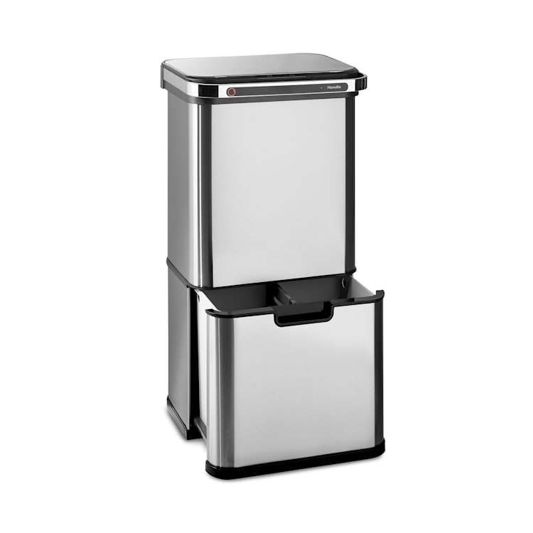 Touchless Ultraclean, odpadkový kôš so senzorom, 60 l, 3 nádoby, ušľachtilá oceľ, strieborný Strieborná