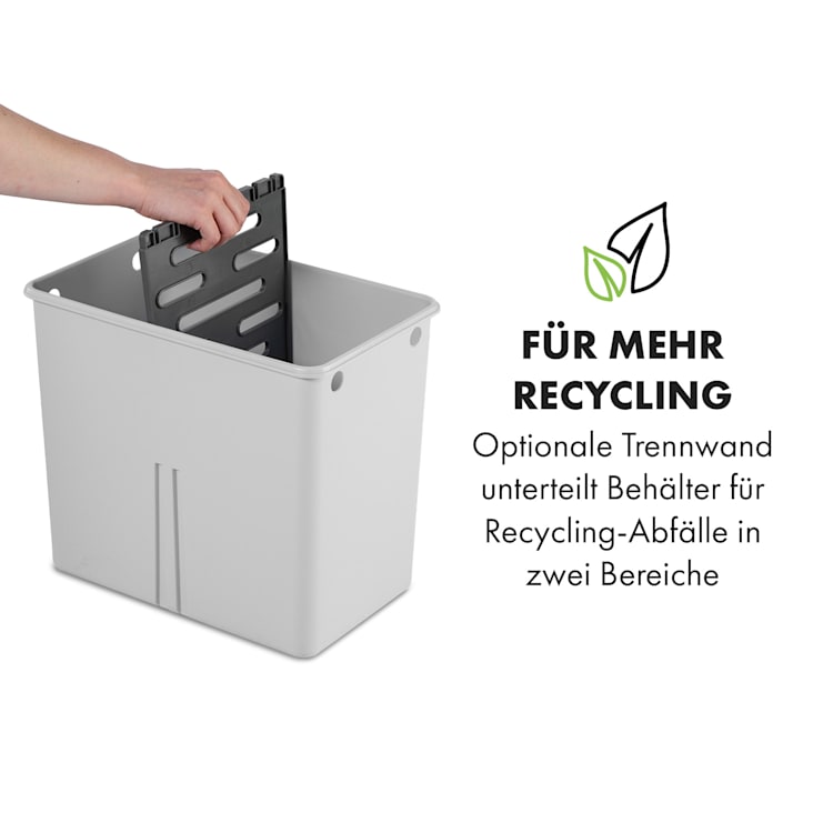 Touchless Ultraclean Sensor-Mülleimer 60L 3 Behälter Edelstahl Weiß
