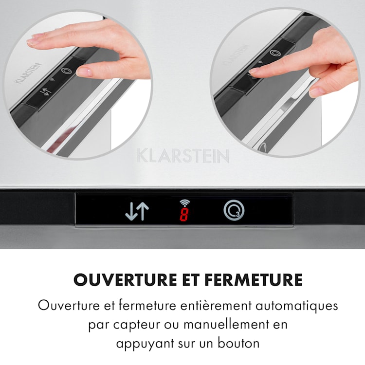 Touchless Ultraclean poubelle à capteur 60L 3 contenants acier inoxydable blanche Blanc