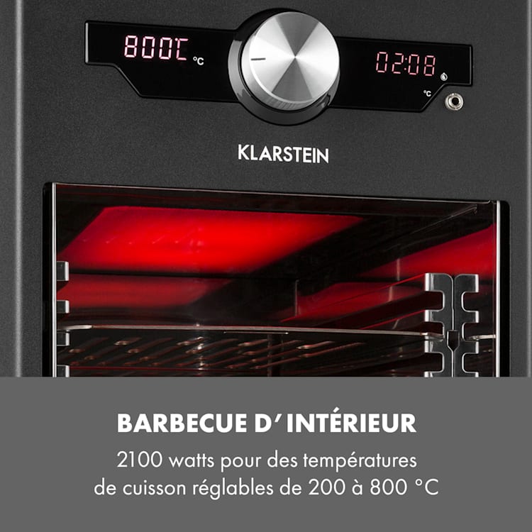 Steakreaktor Core Barbecue haute température 2100W 800 °C thermomètre