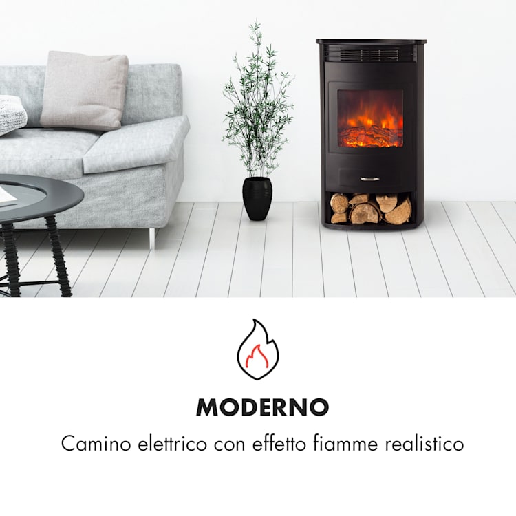 Camino Elettrico Bormio Smart 950/1900W Termostato Timer settimanale