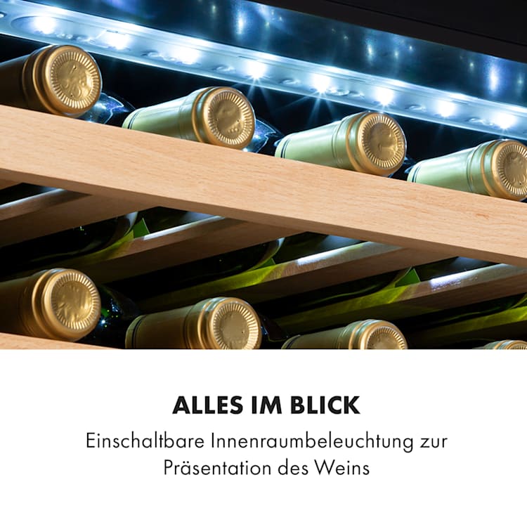 Vinsider 41D Built-In Duo Quartz Edition Weinkühlschrank Einbaugerät 41 Flaschen | 2 Kühlzonen | Weiß