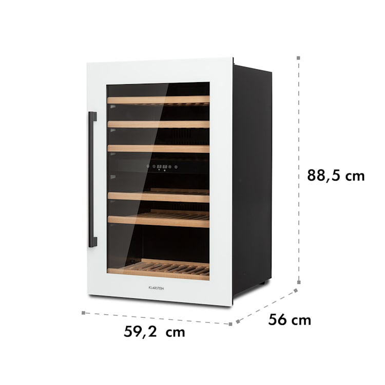 Vinsider 41 Built-in Duo Quartz Edition vinoteca empotrable 41 botellas | 2 zonas de refrigeración | Blanco