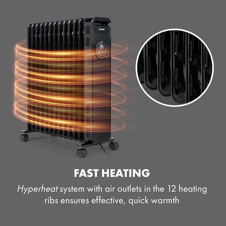 Thermaxx Heatstream Radiateur à huile 2500 W 5-35 °C minuterie 24h