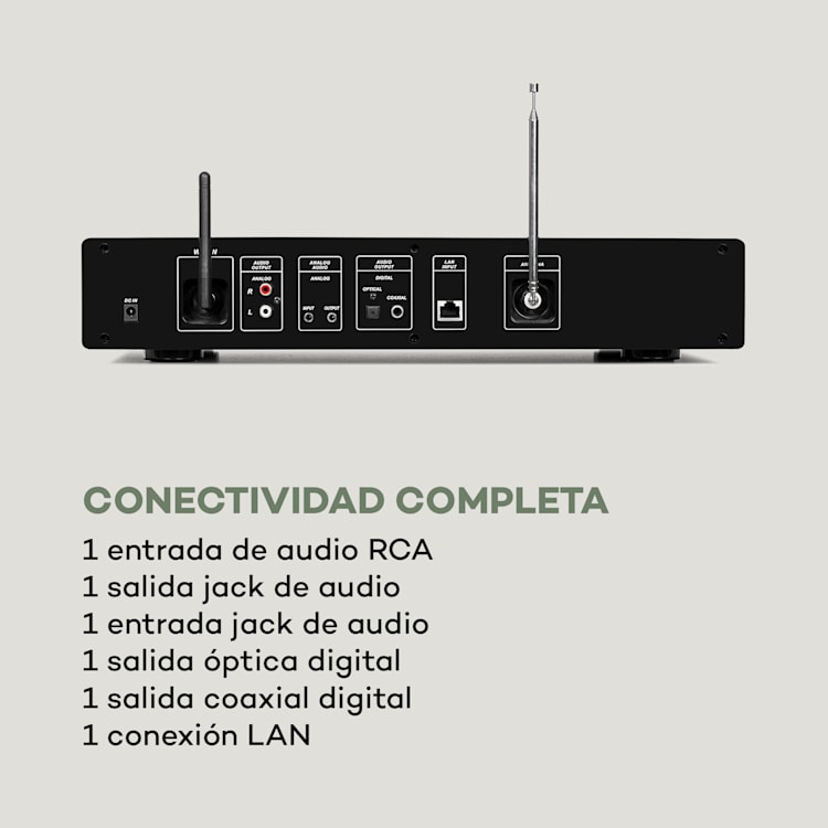 Sintonizador digital HiFi Spotify Connect controlada por aplicación color negro