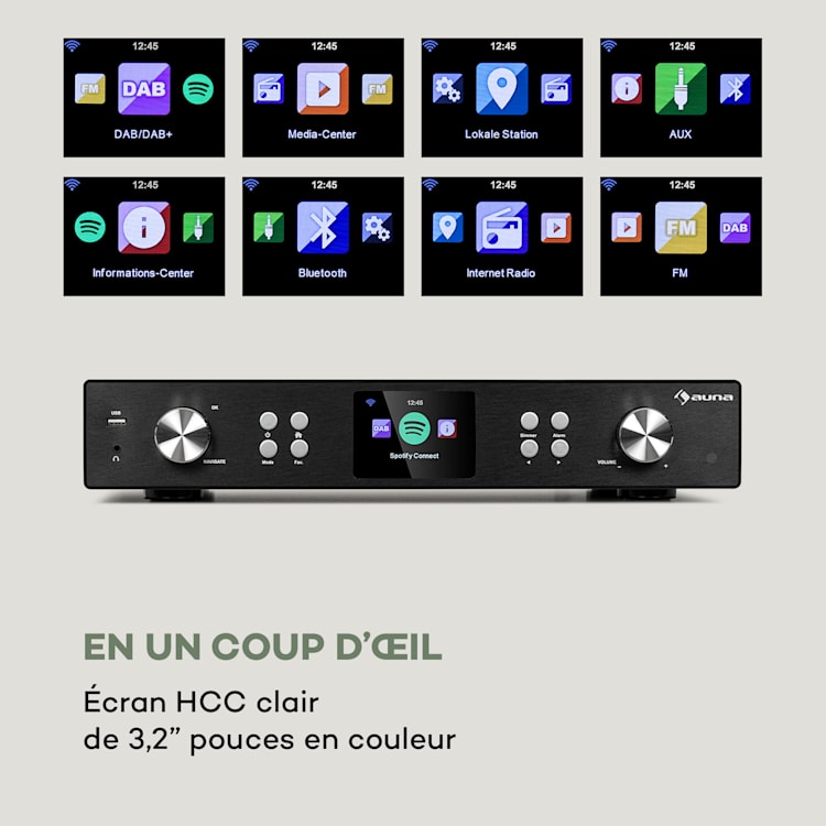 iTuner 320 ME digitale hifi tuner Spotify connect BT app-control zwart