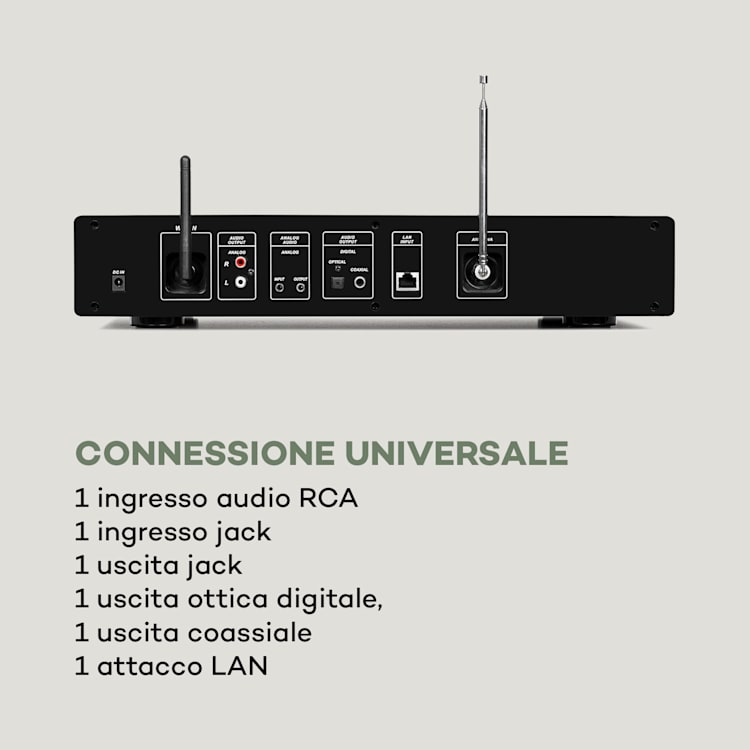 iTuner 320 ME, Sintonizzatore Hi-Fi Digitale, Spotify Connect, BT, App-Control, nero