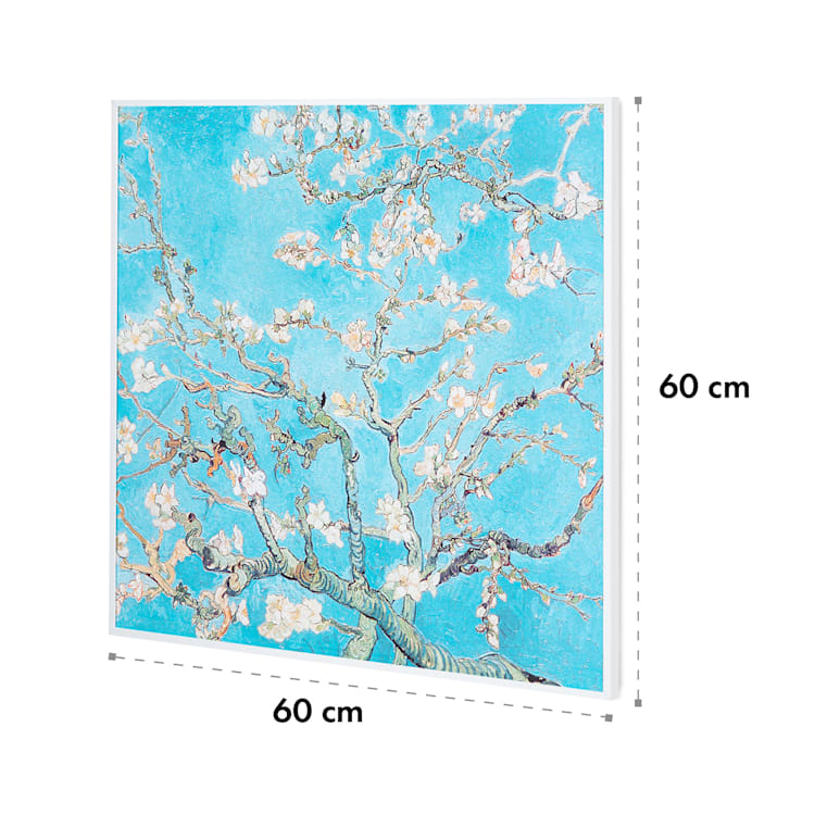 Wonderwall Air Art Smart Infrarotheizung 60x60cm 350W Wandinstallation App-Steuerung Mandelblüten