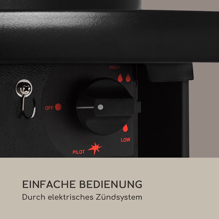 Goldflame Style Terrassenheizstrahler 11,2 kW 360°-Blick mobil Schwarz