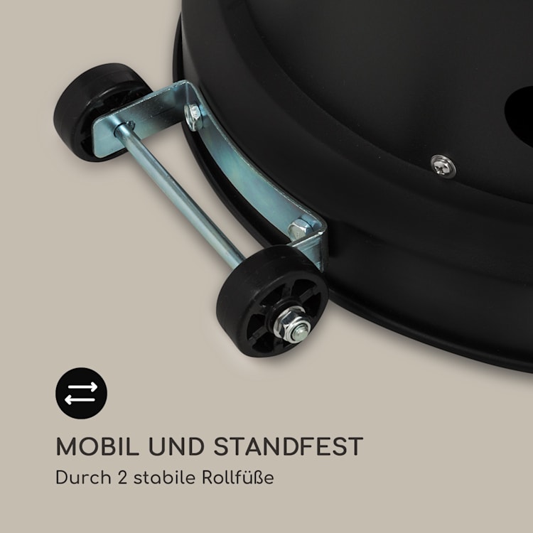 Goldflame Style Terrassenheizstrahler 11,2 kW 360°-Blick mobil Schwarz
