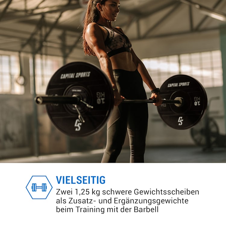 Sports Elongate 2020 Bumper Plates 2 x 1,25 kg Hartgummi 50,4mm 2x 1.25 kg