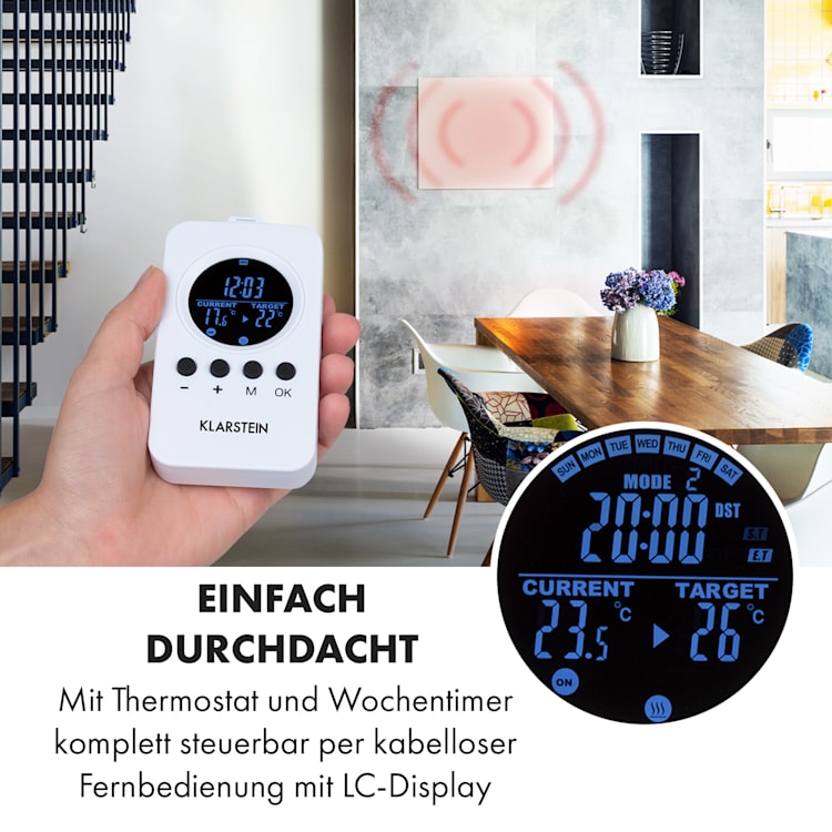 Wonderwall Air Infinite 300 Infrarotheizung 60x50cm 300W Fernbedienung 60 x 50 cm / 300 Watt