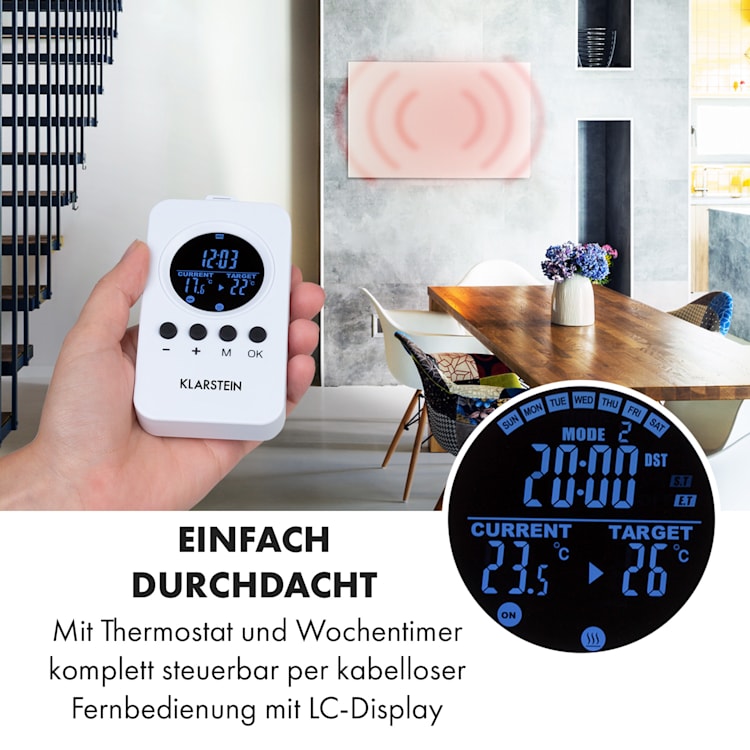 Wonderwall Air Infinite 580 Infrarotheizung 90x60cm 580W Fernbedienung 90 x 60 cm / 580 Watt