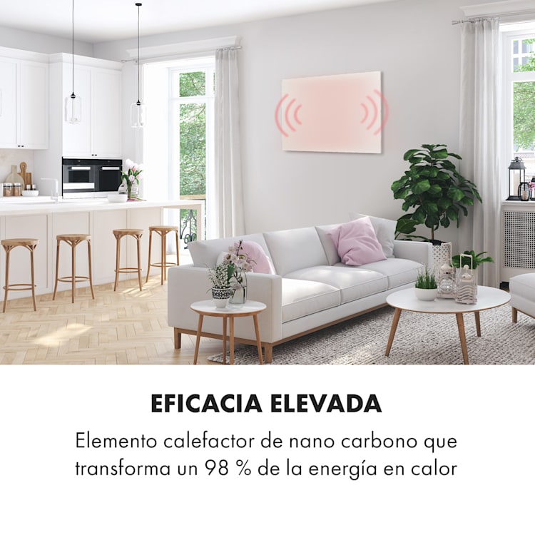 Klarstein Wonderwall Air Infinite Panel calefactor infrarrojo 90x60cm 580W Pared Mando a distancia Blanco 90 x 60 cm / 580 W