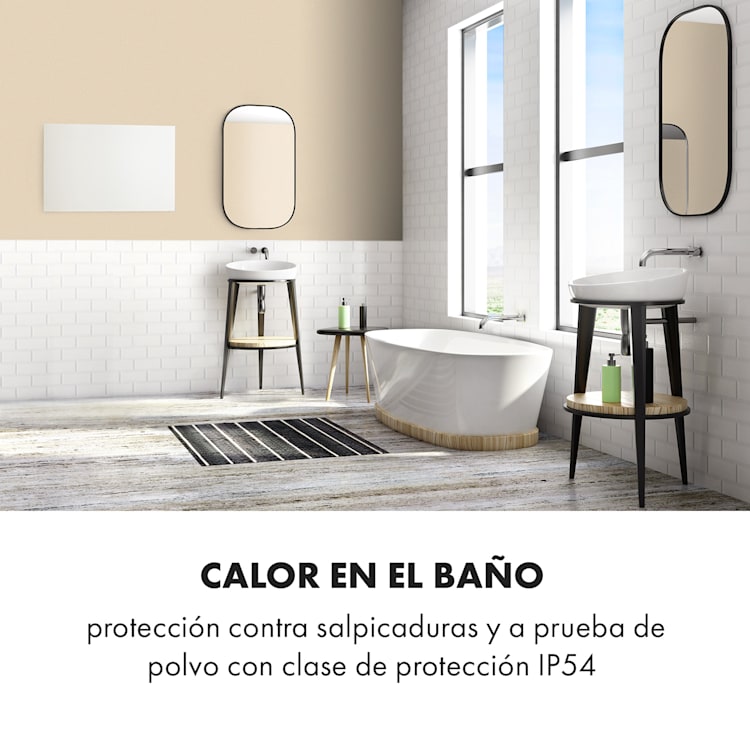 Klarstein Wonderwall Air Infinite Panel calefactor infrarrojo 90x60cm 580W Pared Mando a distancia Blanco 90 x 60 cm / 580 W