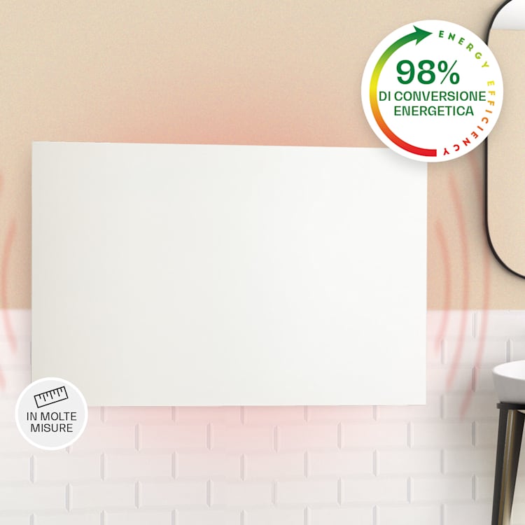 Klarstein Wonderwall Air Infinite, radiatore a infrarossi, 90x60cm, 580W, parete, FB bianco 90 x 60 cm / 580 watts