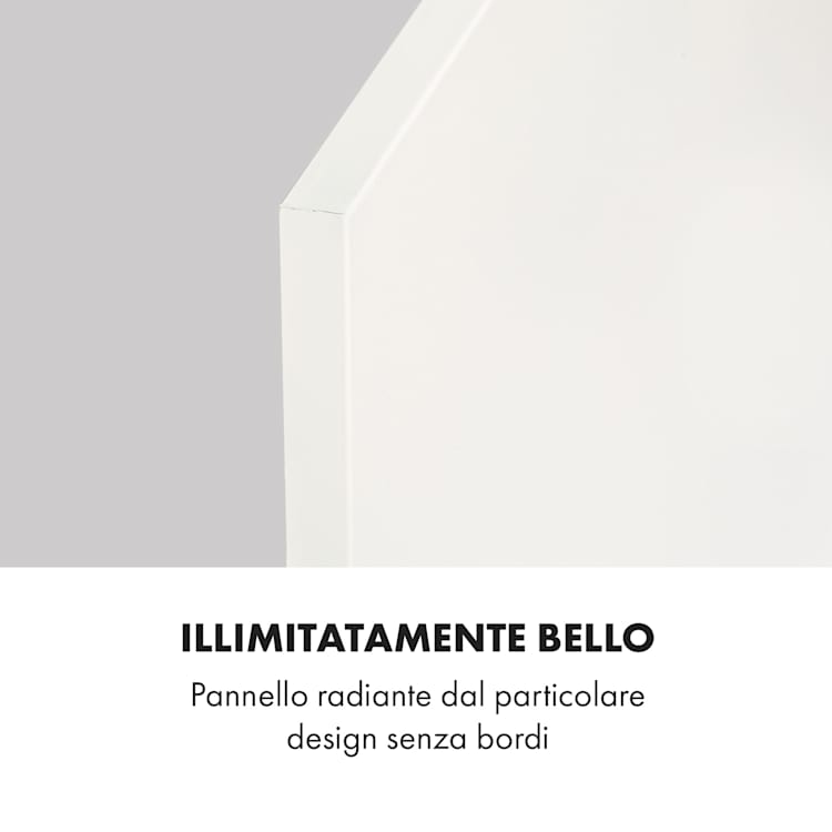 Klarstein Wonderwall Air Infinite, radiatore a infrarossi, 90x60cm, 580W, parete, FB bianco 90 x 60 cm / 580 watts
