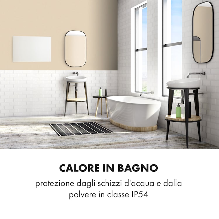 Klarstein Wonderwall Air Infinite, radiatore a infrarossi, 90x60cm, 580W, parete, FB bianco 90 x 60 cm / 580 watts