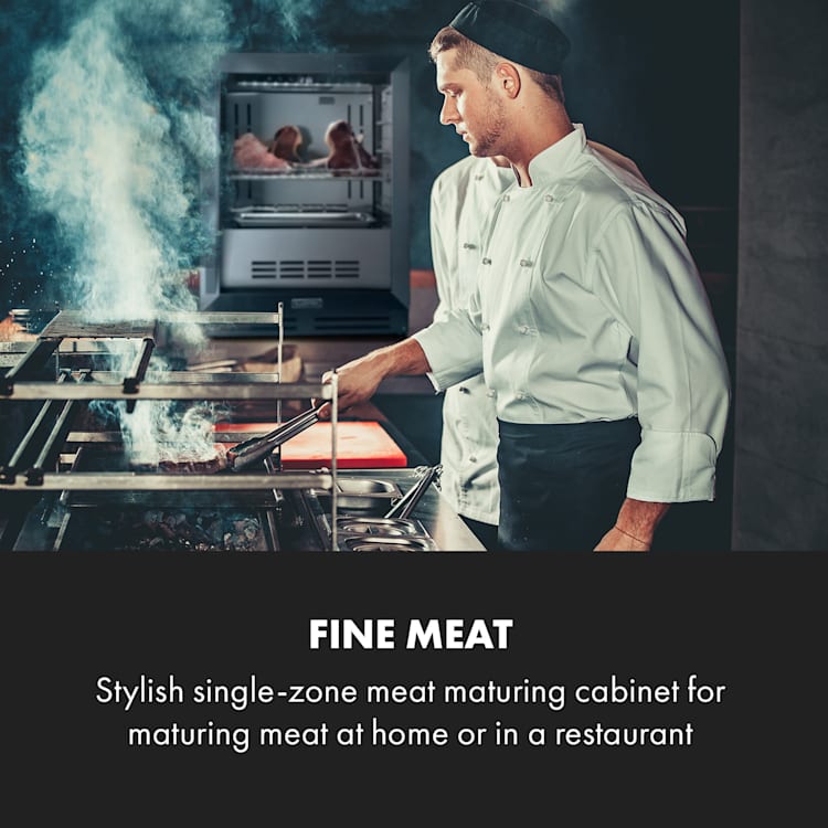 Steakhouse Pro, szafa do sezonowania mięsa, 1 strefa, 98 l, 1-25°C, panel dotykowy, stal nierdzewna Stal nierdzewna