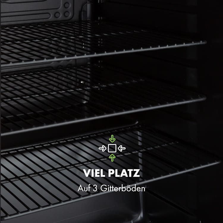 PopLife Getränkekühler Kühlschrank 70 Liter 0-10 °C Retro-Design LED Schwarz
