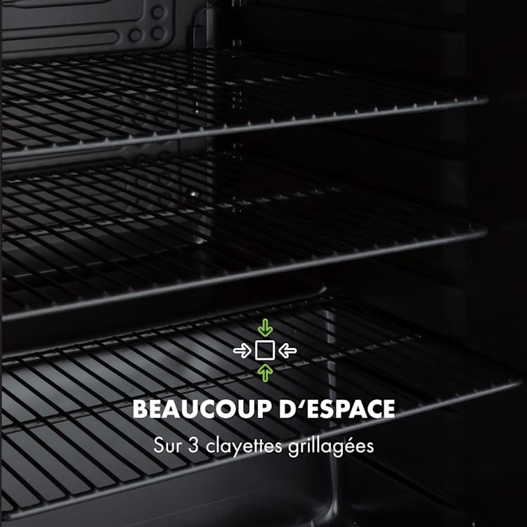 Réfrigérateur à boissons PopLife 70 litres 0-10°C design rétro LED Noir