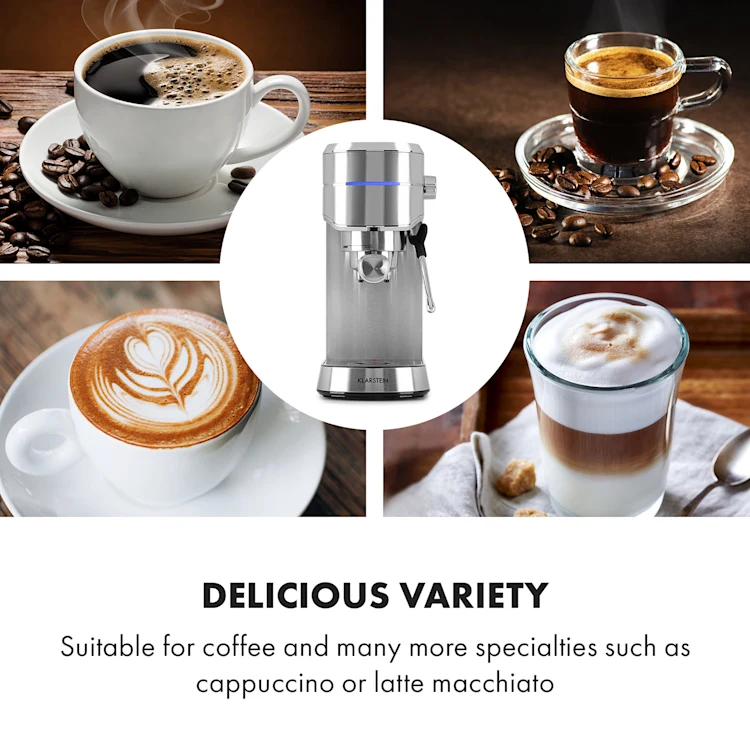 Futura Espresso Maker 20 bar 1450W 20 bar 1,25l stainless steel Silver Metallic