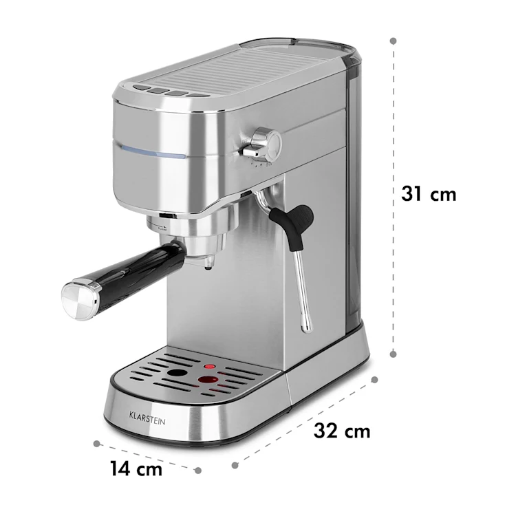Futura Espresso Maker 20 bar 1450W 20 bar 1,25l stainless steel Silver Metallic