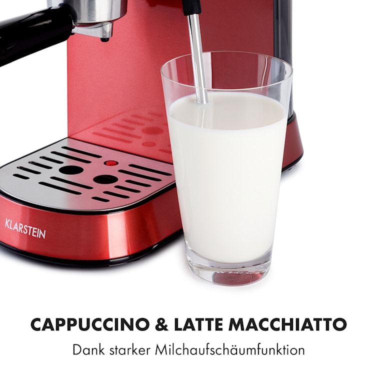 Futura Espressomaker 20 bar 1450 Watt 20 bar Wassertank: 1,25 Liter rostfreier Edelstahl Rot