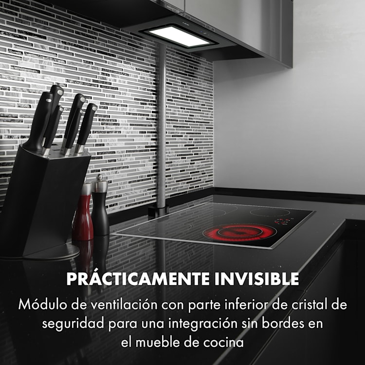 Hektor Brilliant Edition Campana extractora 52cm 506m³/h Táctil Negra Negro