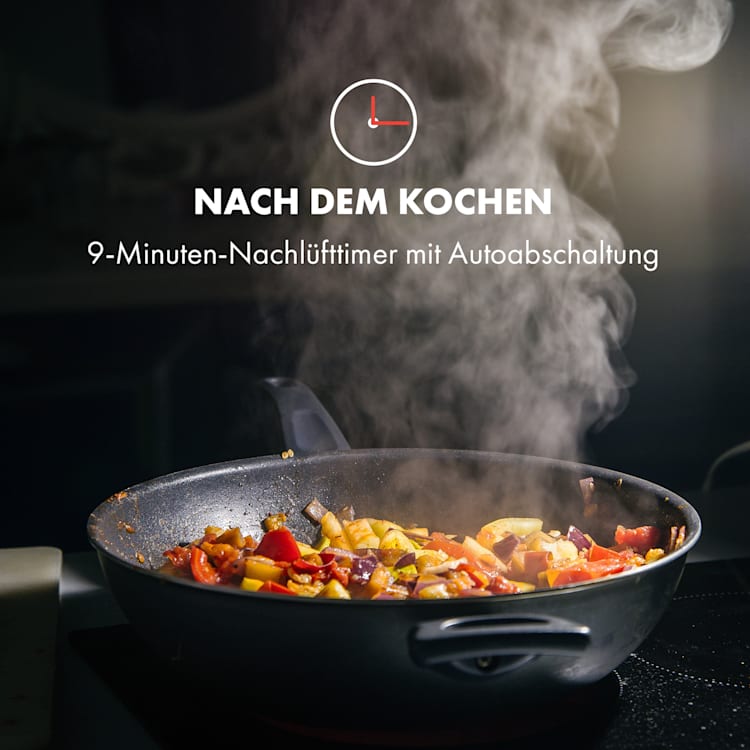 Ilona Brilliant Edition Wandabzugshaube 90cm 622m³/h Touch EEC B LED Glas Edelstahl 90 cm | Schwarz