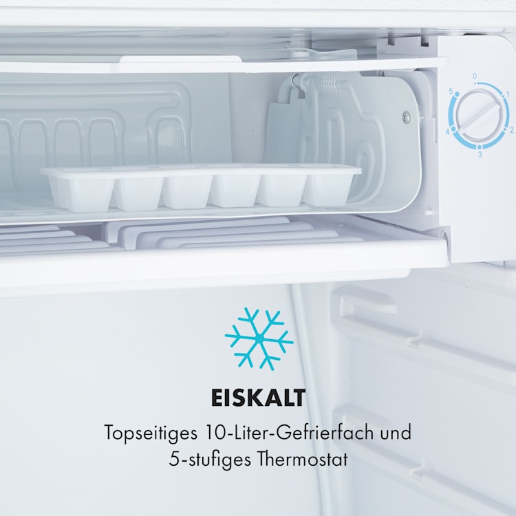 Spitzbergen Uni Kühlschrank 91 Liter 10-Liter-Gefrierfach 2 Böden 90 Ltr | Weiß