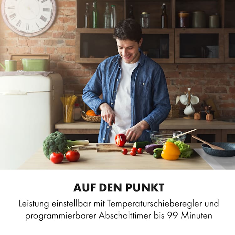 Delicatessa Slim Domino Induktionskochfeld 3500W Timer 2 | Weiß