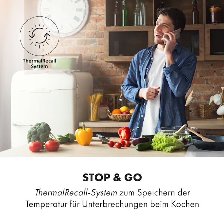 Delicatessa Slim Domino Induktionskochfeld 3500W Timer 2 | Weiß