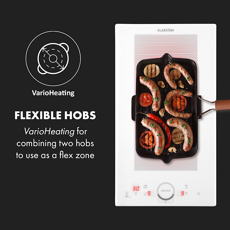 Delicatessa Slim Domino, indukčná varná doska, 3500 W, časovač 2 | Biela