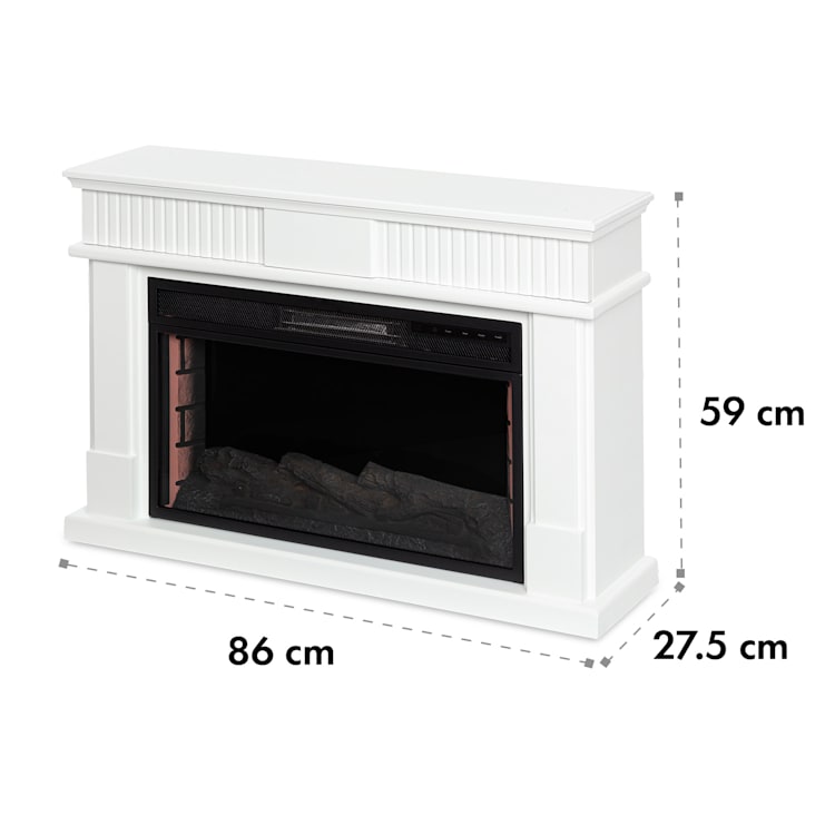 Bern Smart, șemineu electric, 1000/2000 W, LED, 18 - 27 ° C, cronometru săptămânal, alb