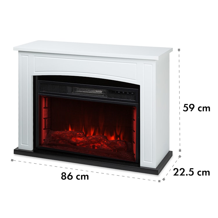 Lucerne Smart Cheminée électrique 1000/2000W LED 18-27 °C Minuteur hebdomadaire
