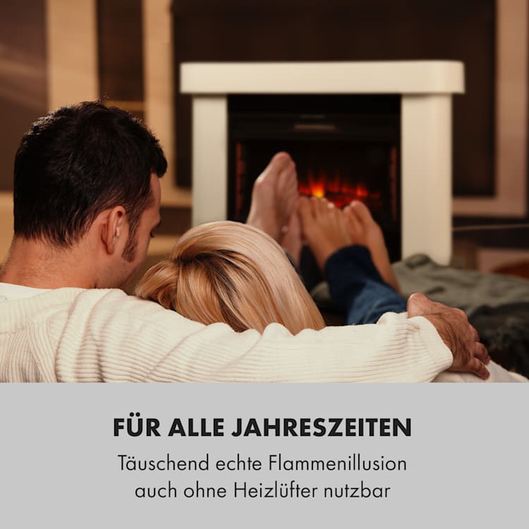 Aargau Smart Elektrischer Kamin 1000/2000W LED 18-27 °C Wochentimer