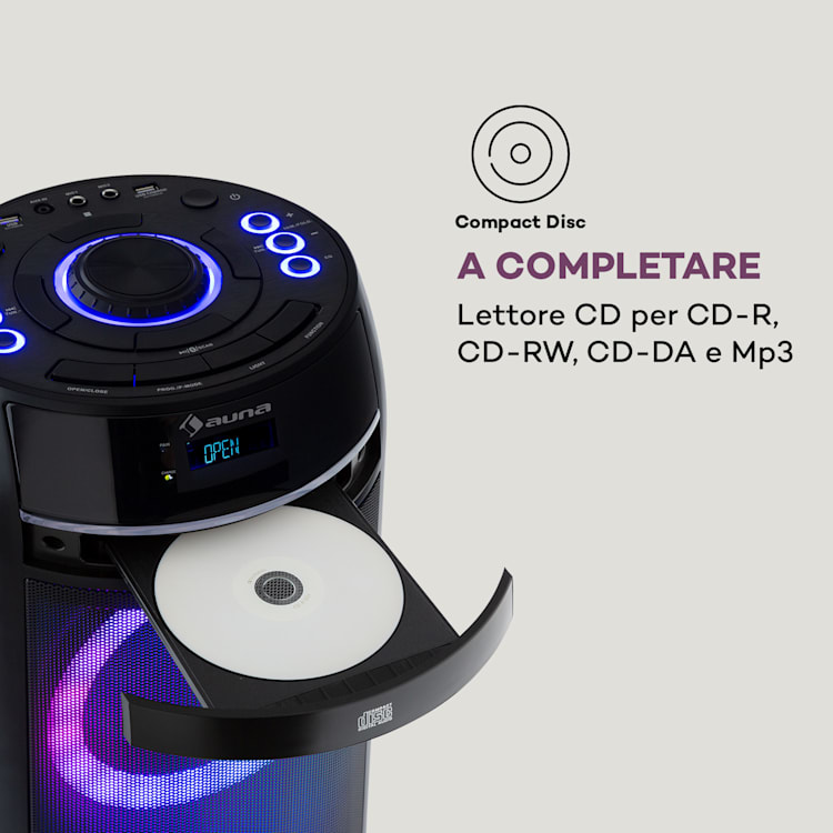 ULTRASONIC CD, Altoparlante, 2 Woofer da 6,5", 100 Watt, nero