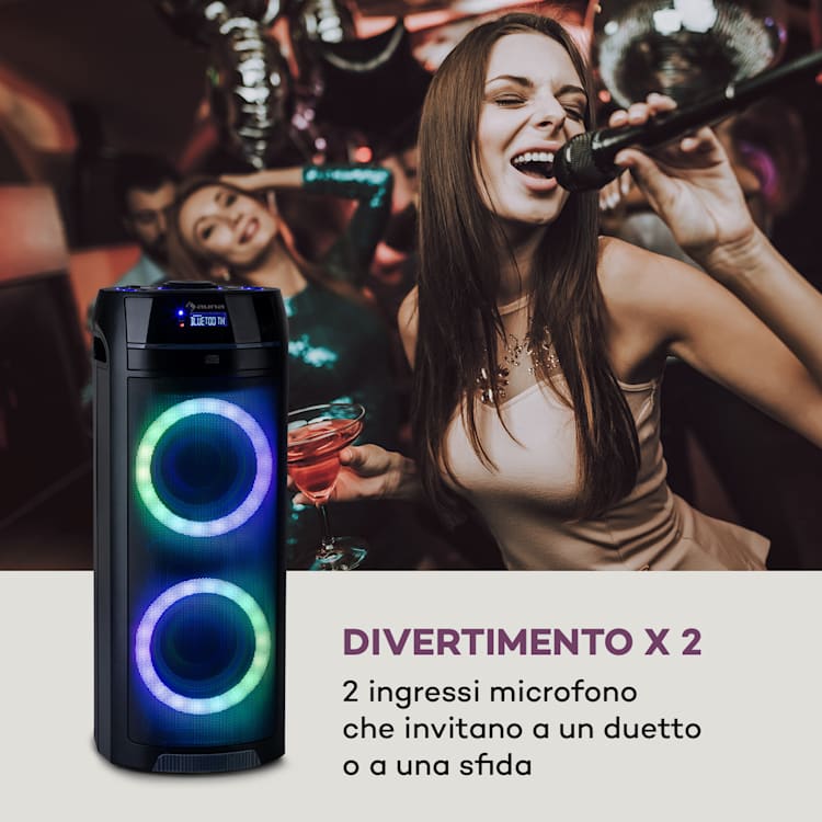 ULTRASONIC CD, Altoparlante, 2 Woofer da 6,5", 100 Watt, nero