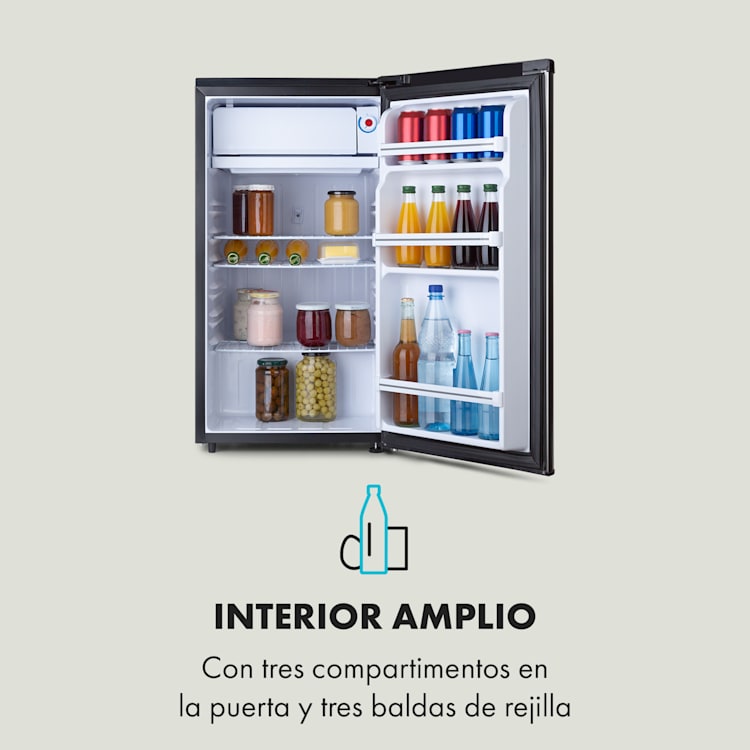 Frigorífico Yummy con congelador 90 litros 42dB 92 Ltr | Negro