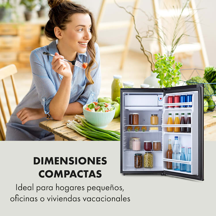 Frigorífico Yummy con congelador 90 litros 42dB 92 Ltr | Negro